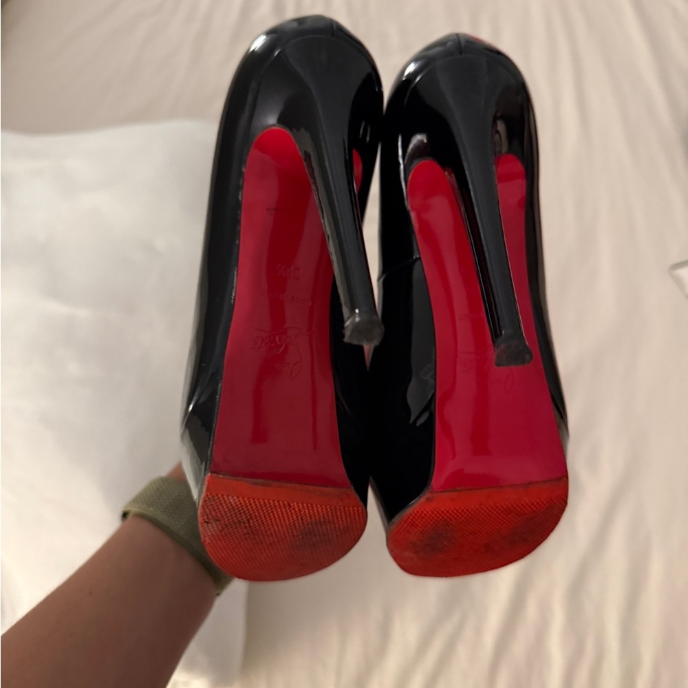 Christian Louboutin Black and Red Heels - Picture 3 of 4